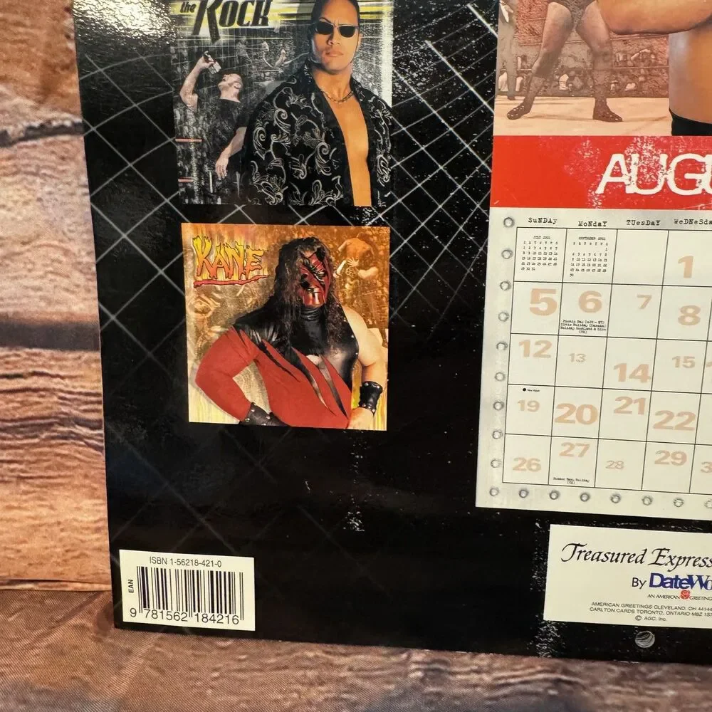 WWF 2001 16 Month Calendar Stone Cold The Rock Triple H Chyna Undertaker Kane